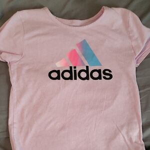 Adidas Kids Light Pink Tee with Logo
